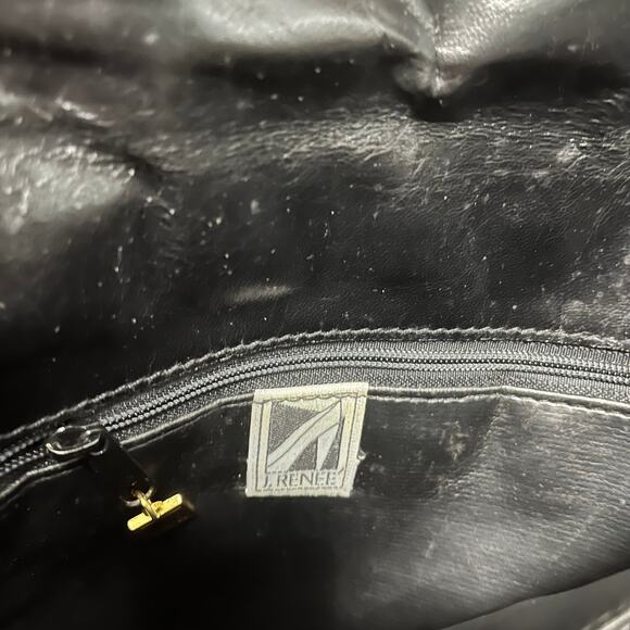 Vintage J. Renee Black Flower Clutch - Picture 4 of 5